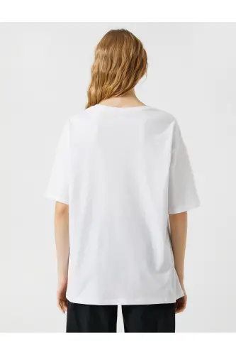 Anime Printed Oversize Crew Neck Short Sleeve T-Shirt - 4