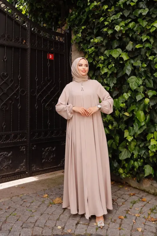 Ankanoor Açık Bej Mevlana Ferace Anka255002-BEJ - 5