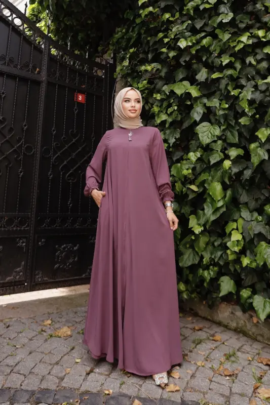 Ankanoor Açık Mor Mevlana Ferace Anka255002-MOR1 - 1