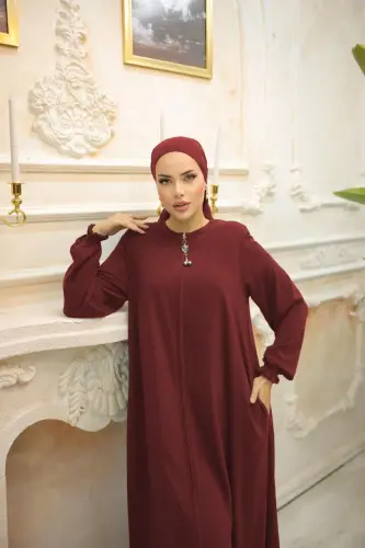 Ankanoor Burgundy Mevlana Ferace Anka255002-Burgundy - 4