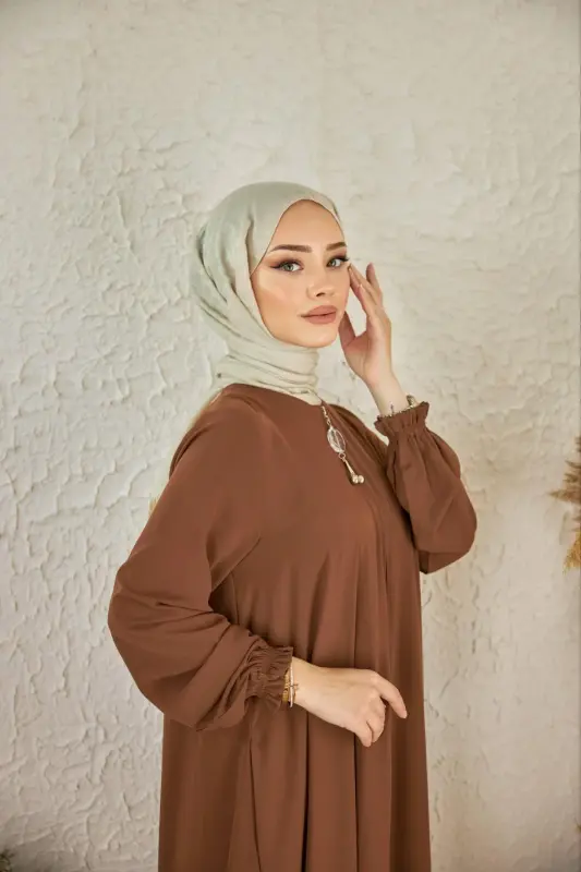 Ankanoor Kahverengi Mevlana Ferace Anka255002 - Kahverengi - 3