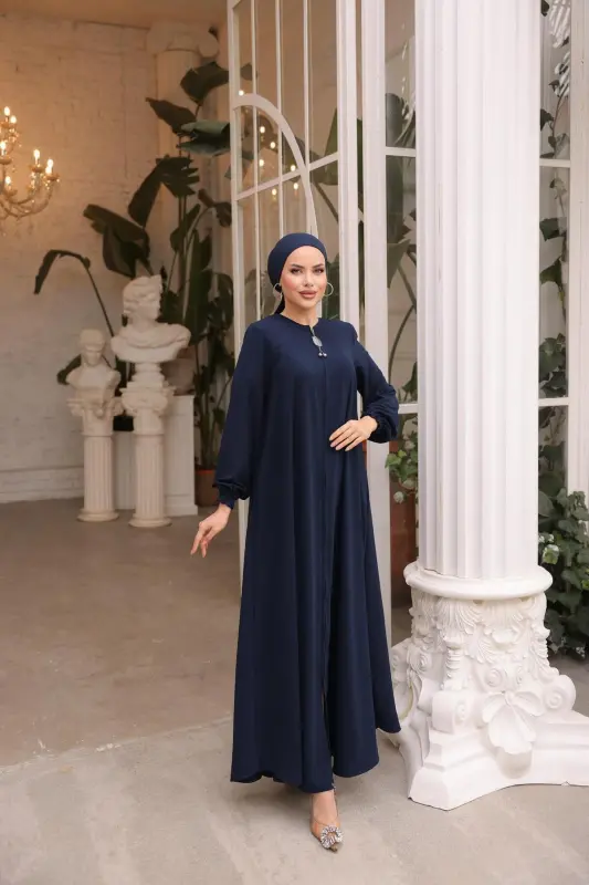 Ankanoor Lacivert Mevlana Ferace Anka255002 - LACİVERT - NISSRA
