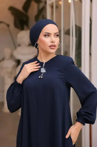 Ankanoor Lacivert Mevlana Ferace Anka255002 - LACİVERT - 3