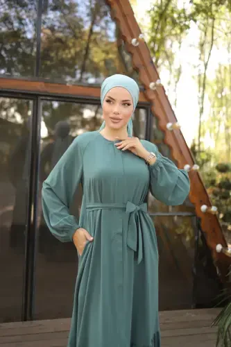 Ankanoor Mint Gizli Patlı Ferace Anka255020-mint - 3