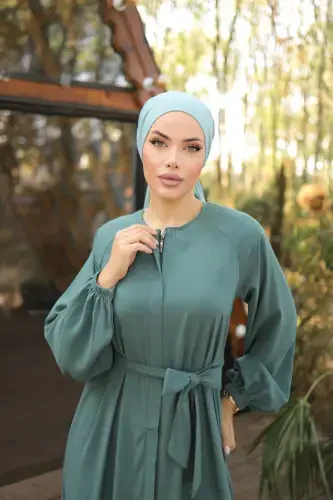 Ankanoor Mint Gizli Patlı Ferace Anka255020-mint - 4