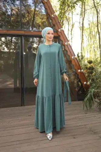 Ankanoor Mint Gizli Patlı Ferace Anka255020-mint - 5