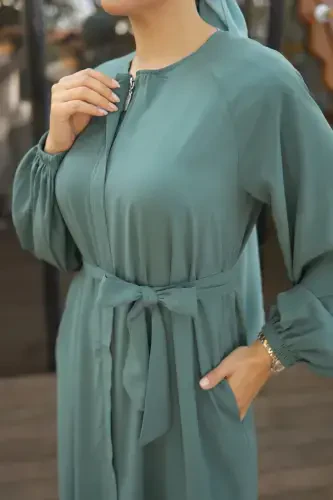 Ankanoor Mint Gizli Patlı Ferace Anka255020-mint - 6