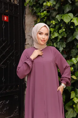Ankanoor Ochiq Binafsha Rang Mavlono Ferace Anka255002-MOR1 - 3