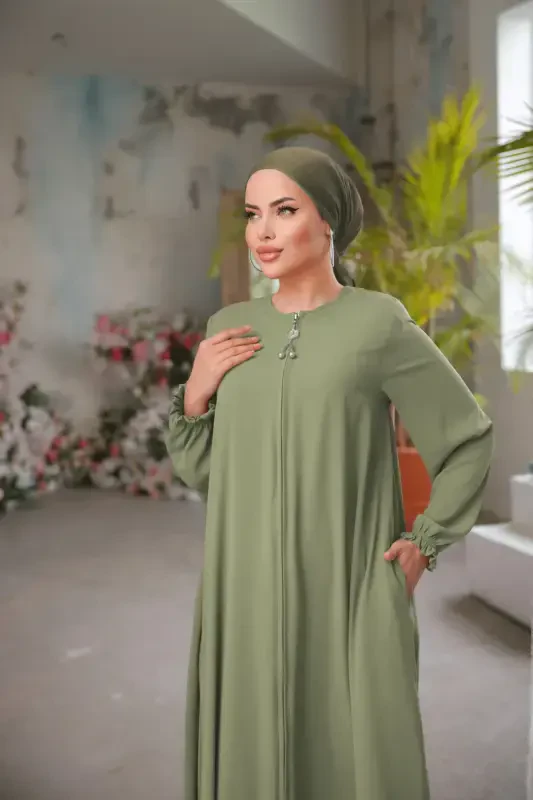 Ankanoor Pistachio Green Mevlana Ferace Anka255002-Pistachio Green - 2