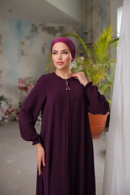 Ankanoor Plum Mevlana Ferace Anka255002-PURPLE - 4