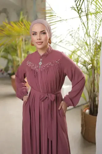 Ankanur Ro'malli Boncukli Ferace Anka255016-to'q pushti - NISSRA (1)