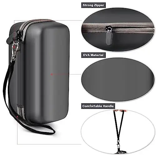 Anker 737/ 735/ 736/ 717 USB-C Ko'chma Zaryad Qurilmasi Power Bank bilan mos keladigan Qopqoq, GaN Prime Nano II AC Adaptori uchun Tez Yig'iladigan Devor PowerBank Sumkasi, Chiroqlar Simi uchun Powercore Cho'ntagi - Pushti (Qora) - 4