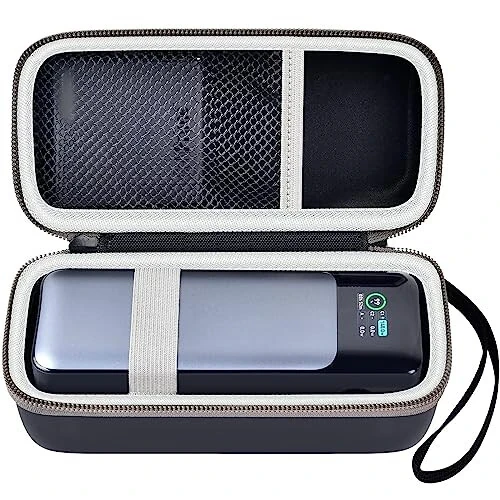 casmilee Case Compatible with Anker 737/735/ 736/717 USB-C Portable Charger Power Bank, Fast Foldable Wall PowerBank Bag for GaN Prime Nano II AC Adapter, Powercore Pocket for lights Cable - Black - 1