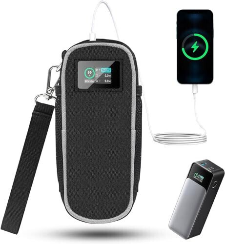 Carrying Case for Anker 737 Power Bank (PowerCore 24K), Portable Travel Storage Bag for Anker 737 24,000mAh Power Bank with Extra Mesh Pocket，power bank Protective Case, Oxford Fabric(Case Only) - Carrying