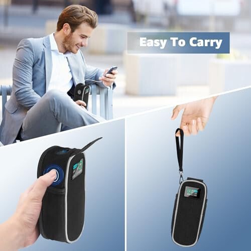 Anker 737 Power Bank (PowerCore 24K) uchun tashish sumkasi, Anker 737 24 000 mAh Power Bank uchun ko'chma sayohat saqlash sumkasi qo'shimcha to'rli cho'ntak bilan, power bank himoya qopqog'i, Oxford mato (faqat qopqoq) - 6