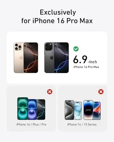 Anker iPhone 16 Pro Max uchun magnitli halqa stendi, silikon barmoq halqasi ushlagichi, harbiy darajadagi tushish sinovidan o'tgan, MagSafe bilan mos, o'rnatilgan tirgak, yumshoq qirrali barmoq izlariga qarshi, pushti - 6