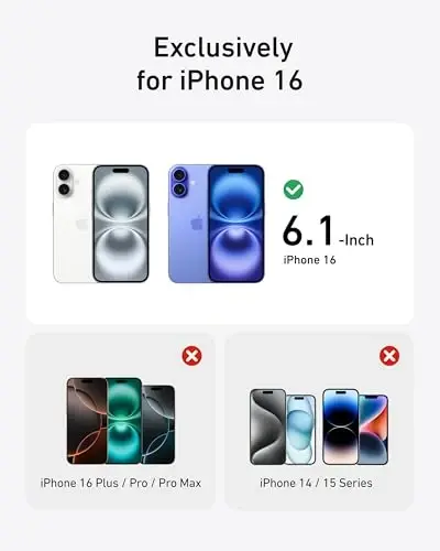 Anker iPhone 16 uchun Magnetic Ring Stand g'ilofi, silikon barmoq uzukli ushlagich, harbiy darajadagi tushish sinovidan o'tgan, MagSafe bilan mos, o'rnatilgan tirgak, yumshoq qirrali barmoq izlariga qarshi, pushti - 6