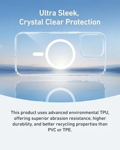 Anker MagGo Clear Magnetic Phone Case for iPhone 16, Ultra-Slim and Durable Protective Cover, Compatible with MagSafe, Clear Case Exclusively Designed for iPhone 16 - 6