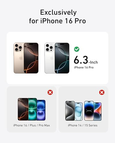 Anker MagGo Mat Manyetik Telefon Kılıfı iPhone 16 Pro için, İnce, Çizilmez ve Dayanıklı Koruyucu Kılıf, MagSafe ile Uyumlu iPhone Kılıfı, Sadece iPhone 16 Pro için Mat Kılıf (Siyah) - 7