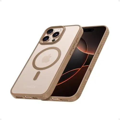 Anker MagGo Matte Magnetic Phone Case for iPhone 16 Pro Max,Ultra-Slim,Scratch-Resistant, Durable Protective Cover,iPhone Case Compatible with MagSafe,Matte Case Only for iPhone 16 Pro Max(Caramel) - 1