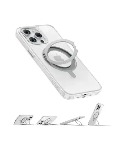 Anker Magnetic Phone Case for iPhone 15 Pro Max Case, Anti-Slip and Drop-Proof Protective Cover with 360° Ring Stand, iPhone Case Compatible with MagSafe, Exclusively Designed for iPhone 15 Pro Max - 1