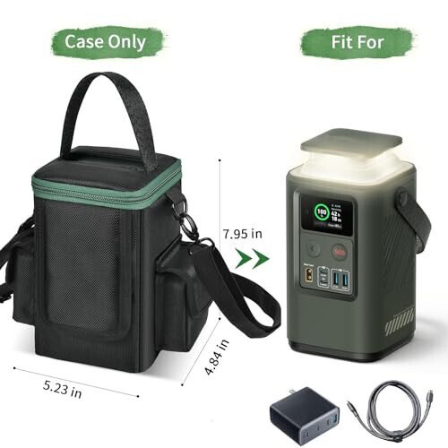 Anker Power Bank bilan mos keladigan Steadtep Yumshoq Sumkasi, 60 000mAh PowerCore Reserve 192Wh, Zaryad Qurilmasi Quvvat Bankini Saqlash Qopqog'i, Batareya USB Kabellari va Aksessuarlar Uchun Ikki Cho'ntak bilan (Faqat Qutsi) - 3