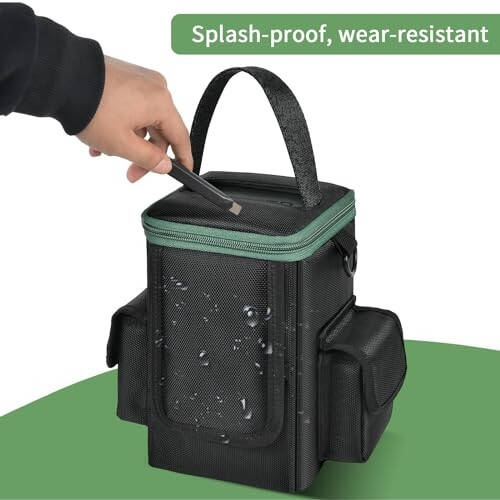 Steadtep Soft Bag Compatible with Anker Power Bank, 60,000mAh PowerCore Reserve 192Wh, Charge Power Bank Storage Case Cover with Two Pockets for Battery Usb Cables and Accessories (Box Only) (Black) - 7