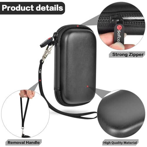 Anker PowerCore 10000 Portativ Zaryad Qurilmasi 10000mAh Power Bank bilan Mos Keluvchi Qopqoq. Anker Nano Power Bank uchun Batareya To'plami Zaryad Qurilmasi Saqlash Tutqichi (Faqat Qutı) - Qora - 3