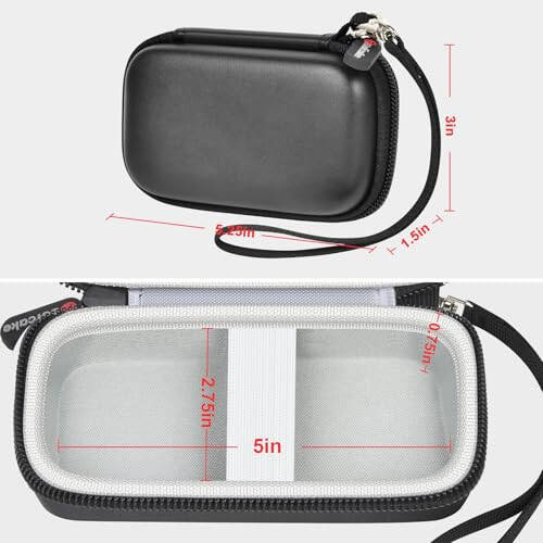 Case Compatible with SanDisk Extreme Pro/SanDisk Portable SSD 1TB 2TB 4TB 500GB External Solid State Drive，Travel Holder Protective Cover Storage Bag - Black (Box Only) - 4