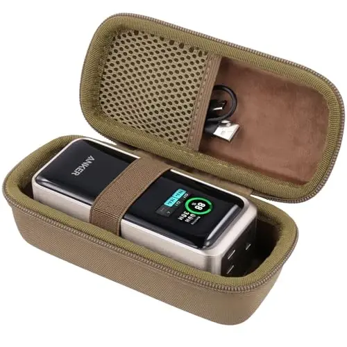 khanka Case for Anker Prime Power Bank 12000mAh 130W/20000mAh 200W,Case Only (Golden) - 3
