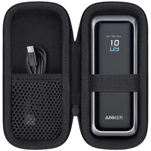 khanka Hard Travel Case for Anker Prime Power Bank, 20100mAh 220W(A110B) /20000mAh,200W(A1336),Case Only (Black) 