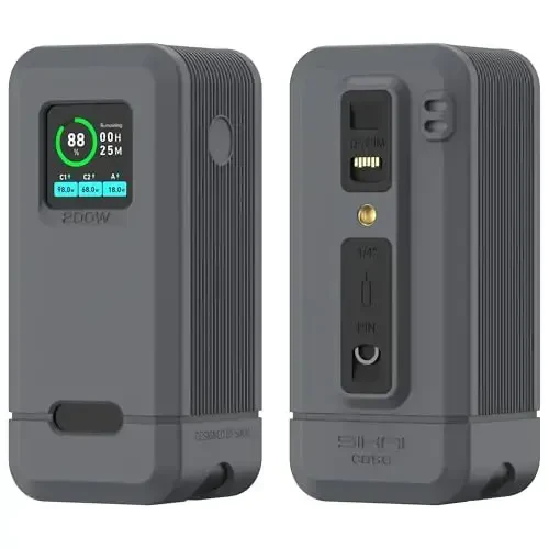 Anker Prime Power Bank 20,000mAh 200W 1/4 dyuymli gayka teshigi, TF/SM karta saqlash uchun silikon g'ilof. Faqat Anker 200W Prime Power Bank bilan mos keladi. Himoya qopqog'i chang o'tkazmaydigan yumshoq (kulrang) - SIKAI CASE