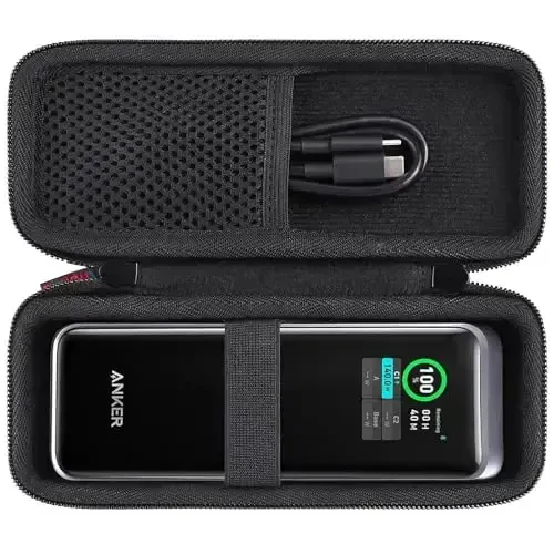 khanka for Anker Prime Power Bank 27650mAh 250W Traveling Case,Case Only (Black) - 1