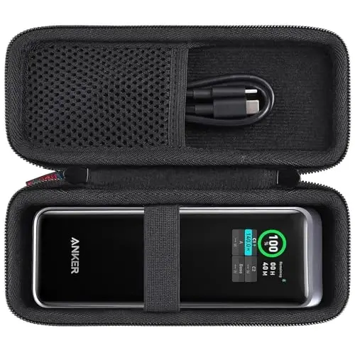 khanka for Anker Prime Power Bank 27650mAh 250W/Anker Zolo A1695 Power Bank 25K 165W Traveling Case,Case Only (Black). - 1