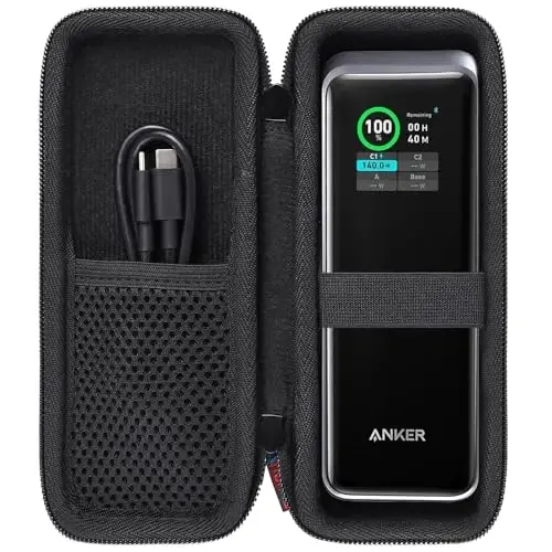 khanka for Anker Prime Power Bank 27650mAh 250W/Anker Zolo A1695 Power Bank 25K 165W Traveling Case,Case Only (Black). - 1