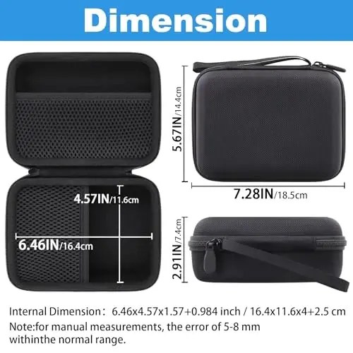 Anker Prime Power Bank va Zaryadlash Baza Qutisi uchun khanka, Qattiq Sayohat Sumkasi Anker 26,250mAh 300W Maksimal Portativ Zaryadlovchi Baza bilan mos keladi, Faqat Quti (Qora) - 3