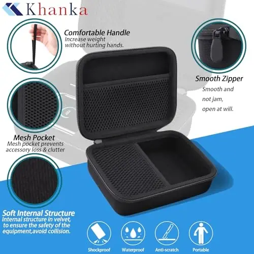 Anker Prime Power Bank va Zaryadlash Baza Qutisi uchun khanka, Qattiq Sayohat Sumkasi Anker 26,250mAh 300W Maksimal Portativ Zaryadlovchi Baza bilan mos keladi, Faqat Quti (Qora) - 4