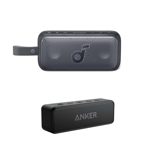 Anker Soundcore 2 & Soundcore Motion 300 Ko'chma Hoparlori, Simsiz Yuqori Aniqlikdagi Ovozli Bluetooth Hoparlor, SmartTune Texnologiyasi, 30 Vt Stereo Ovoz, 30 Vt O'ynatish va IPX7 Su O'tkazmaydigan - 1