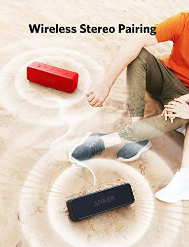 Anker Soundcore 2 & Soundcore Motion 300 Taşınabilir Hoparlör, Kablosuz Yüksek Çözünürlüklü Sesli Bluetooth Hoparlör, SmartTune Teknolojisi, 30W Stereo Ses, 30W Oynatma ve IPX7 Su Geçirmez - 5