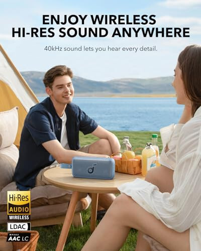 Anker Soundcore Bluetooth Speaker & Motion 300 Wireless Hi-Res Portable Speaker with BassUp, Bluetooth Speaker with SmartTune Technology, 30W Stereo Sound, 13H Playback, and IPX7 Waterproof - Red - 4