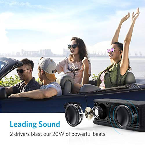 Anker SoundCore Boost 20W Bluetooth Karnay BassUp Texnologiyasi bilan - 12 soat o'ynash vaqti, IPX5 Suvdan himoyalangan, 66 fut Bluetooth diapazonli Portativ Batareya / Ajoyib Ovoz va Baslar (Yangilangan) - 2