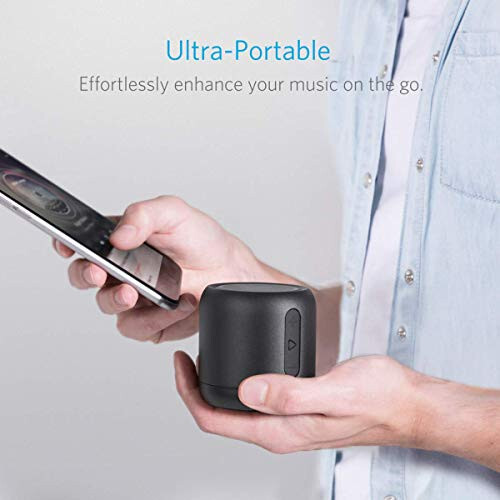 Anker Soundcore Mini, 15 soatlik o'ynash vaqti, 20 metrlik Bluetooth diapazoni, kuchaytiriilgan bas, shovqinni bekor qiluvchi mikrofonli super-ko'chma Bluetooth karnayi (yangilangan) - 3