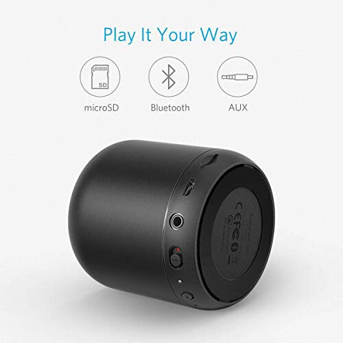 Anker Soundcore Mini, 15 soatlik o'ynash vaqti, 20 metrlik Bluetooth diapazoni, kuchaytiriilgan bas, shovqinni bekor qiluvchi mikrofonli super-ko'chma Bluetooth karnayi (yangilangan) - 4