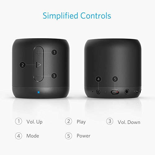 Anker Soundcore Mini, Süper Taşınabilir Bluetooth Hoparlör, 15 Saat Çalma Süresi, 20 Metre Bluetooth Menzili, Geliştirilmiş Bas, Gürültü Önleyici Mikrofon (Yenilenmiş) - 7