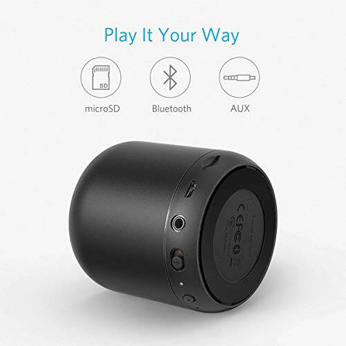 Anker Soundcore Mini, суперпортативный Bluetooth-динамик с 15-часовой работой от батареи, радиусом действия Bluetooth 20 метров, улучшенными басами, шумоподавляющим микрофоном (восстановленный) - 4