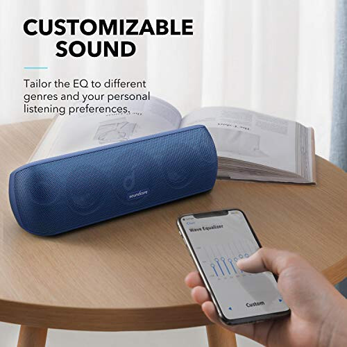 Anker Soundcore Motion+ Bluetooth Hoparlör, Yüksek Çözünürlüklü 30W Ses, Genişletilmiş Bas ve Tiz, Uygulamalı Kablosuz HiFi Taşınabilir Hoparlör, Özelleştirilebilir EQ, 12 Saat Çalma Süresi, IPX7 Su Geçirmez ve USB-C, Mavi - 6