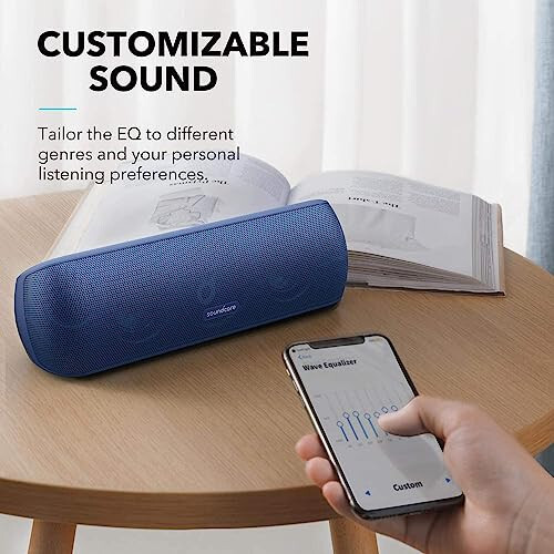 Anker Soundcore Motion+ Bluetooth Speaker with Hi-Res 30W Audio, Extended Bass and Treble, Wireless HiFi Portable Speaker with App, Customizable EQ, 12-Hour Playtime, IPX7 Waterproof, and USB-C, Blue - 12