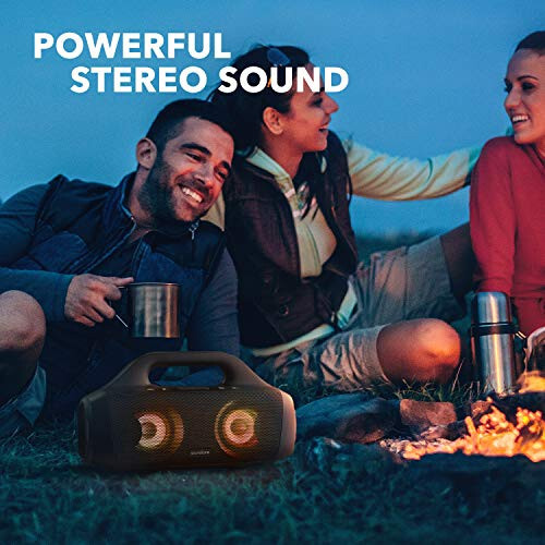 Anker Soundcore Select Pro, Açık Hava Bluetooth Hoparlörü BassUp Teknolojisi ile, IPX7 Su Geçirmez, 16 Saat Çalma Süresi, Uygulama, LED Işıklar, Dahili Sap, Taşınabilir Bluetooth Hoparlör Açık Hava İçin, Kamp - 2