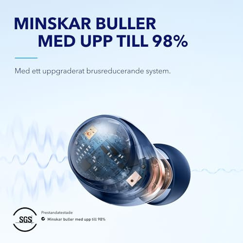 Anker Soundcore Space A40 Otomatik Ayarlanabilir Aktif Gürültü Önleme Kablosuz Kulaklıklar, Gürültüyü %98'e Kadar Azaltın, 50 Saat Oynatma Süresi, Yüksek Çözünürlüklü Ses, Rahat Uygunluk, Uygulama Özelleştirmesi, Kablosuz Şarj (Mavi) - 5