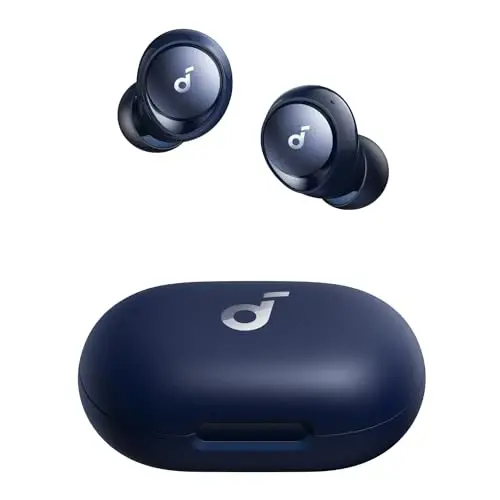 Anker tomonidan Soundcore Space A40 Avtomatik sozlanadigan faol shovqinni bekor qiluvchi simsiz quloqchinlar, Shovqinni 98% gacha kamaytirish, 50 soat o'ynash vaqti, Yuqori aniqlikdagi ovoz, Qulay joylashish, Ilova sozlash, Simsiz zaryadlash (Moviy) - 5